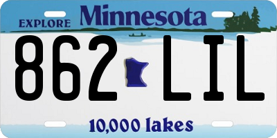 MN license plate 862LIL