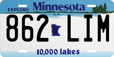 MN license plate 862LIM