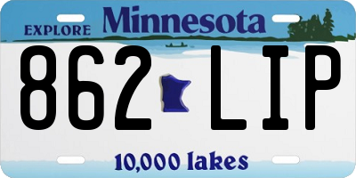 MN license plate 862LIP