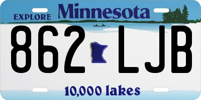 MN license plate 862LJB