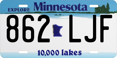 MN license plate 862LJF
