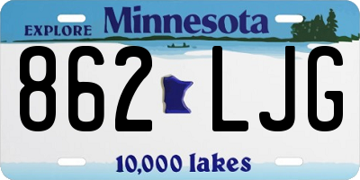 MN license plate 862LJG