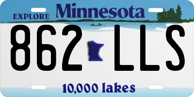 MN license plate 862LLS