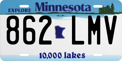 MN license plate 862LMV