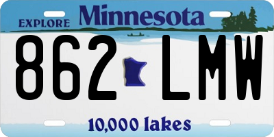 MN license plate 862LMW