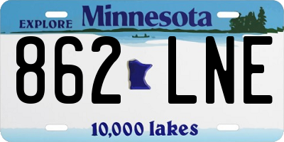 MN license plate 862LNE