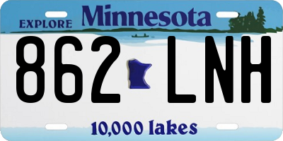 MN license plate 862LNH