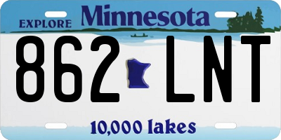 MN license plate 862LNT