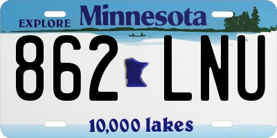 MN license plate 862LNU