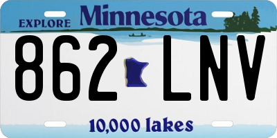 MN license plate 862LNV