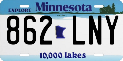 MN license plate 862LNY