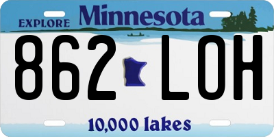 MN license plate 862LOH