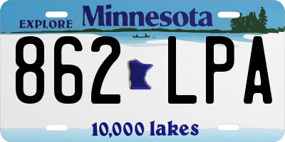 MN license plate 862LPA