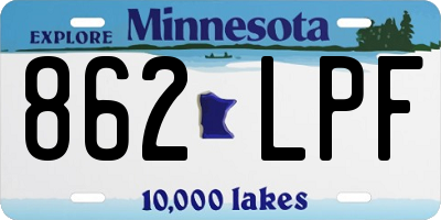 MN license plate 862LPF