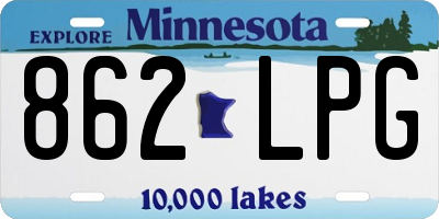 MN license plate 862LPG