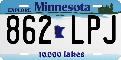 MN license plate 862LPJ