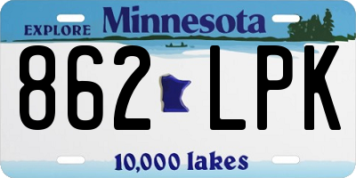 MN license plate 862LPK