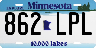 MN license plate 862LPL