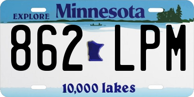 MN license plate 862LPM
