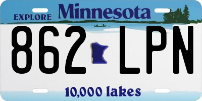MN license plate 862LPN