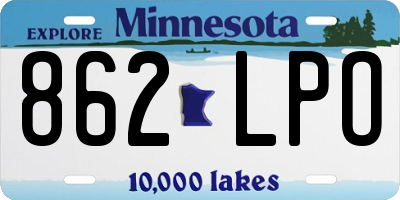 MN license plate 862LPO