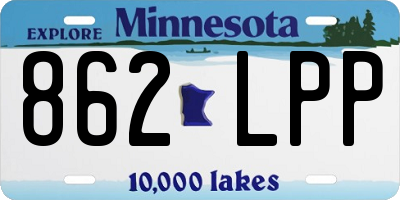MN license plate 862LPP