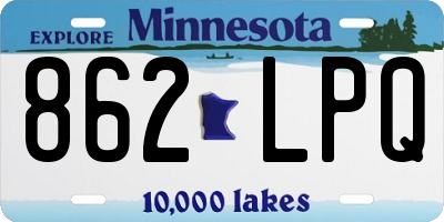 MN license plate 862LPQ