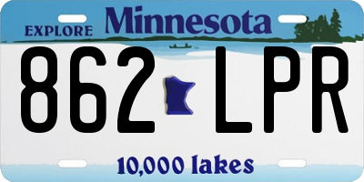 MN license plate 862LPR