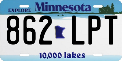 MN license plate 862LPT