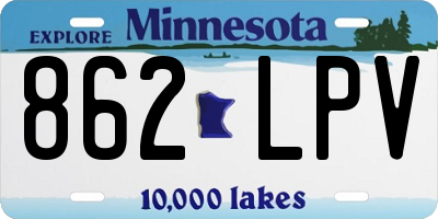 MN license plate 862LPV