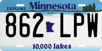 MN license plate 862LPW