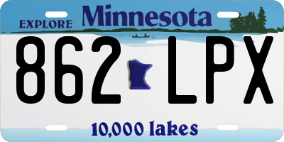 MN license plate 862LPX
