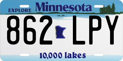MN license plate 862LPY