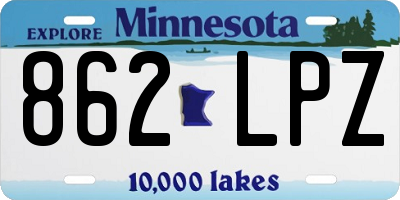 MN license plate 862LPZ