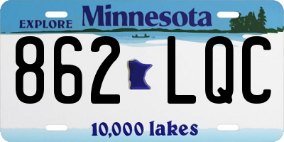 MN license plate 862LQC