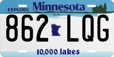 MN license plate 862LQG