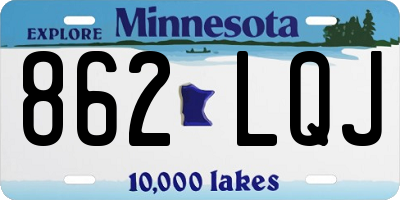 MN license plate 862LQJ