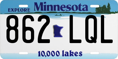 MN license plate 862LQL