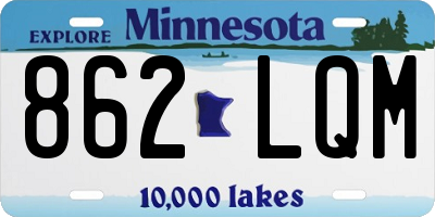 MN license plate 862LQM