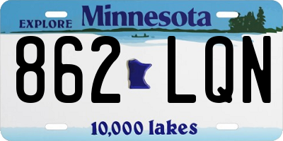 MN license plate 862LQN