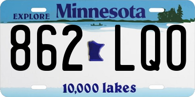 MN license plate 862LQO