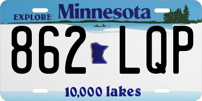 MN license plate 862LQP