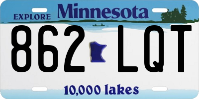 MN license plate 862LQT