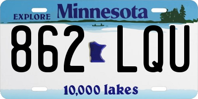 MN license plate 862LQU