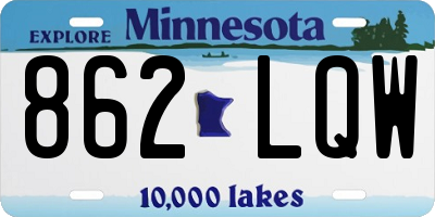 MN license plate 862LQW