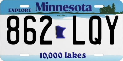 MN license plate 862LQY