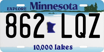 MN license plate 862LQZ