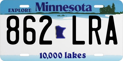MN license plate 862LRA