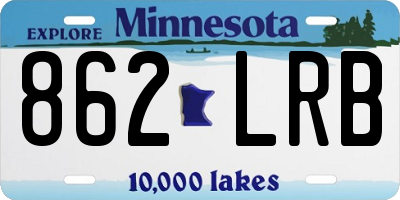 MN license plate 862LRB