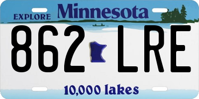 MN license plate 862LRE